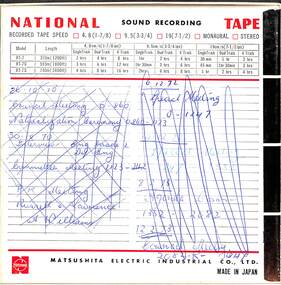 Audio - City Of Sunshine Council Meeting Tape Recordings 27th April 1977 To 10th August 1978