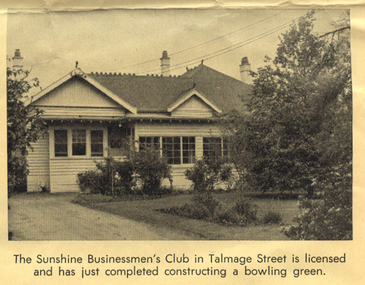 Photograph - Talmage Street Albion - Sunshine Businessmen's Club