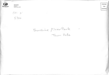 Archive - Sunshine And District Historical Society Sunshine And Deer Park Town Halls Exhibition Material