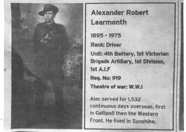 Archive - Alexander Robert Leamonth WW1 Service Records