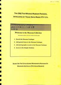 Document - The DB Textworks Museum Package, Triad Dara Magic Pty Ltd, February 2001