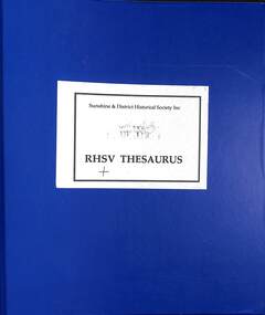 Archive - Royal Historical Society Of Victoria Thesaurus