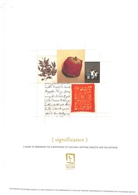 Book - A Guide To Assessing The Signifiance Of Cultural Heritage Objects And Collections, 2001