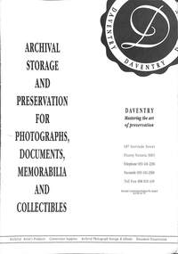 Booklet - Archival Storage And Preservation For Photographs Documents Memorabilia And Collectibles