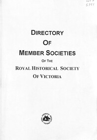 Book - Directory Of Member Societies of The Royal Historical Society Of Victoria, Royal Historical Society of Victoria, 1994