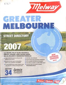 Book - Melway Greater Melbourne Street Directory 2007, Melway Publishing Pty Ltd, 2007