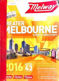 Book - Melway Greater Melbourne Street Directory 2016, Melway Publishing Pty Ltd, 2016
