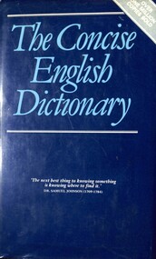 Book - The Concise English Dictionary, Omega Books Limited, 1984