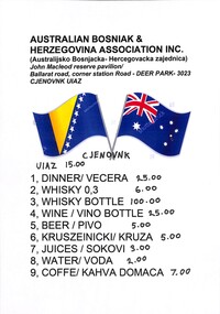 Archive - Australian Bosniak And Herzegovina Association Drink List
