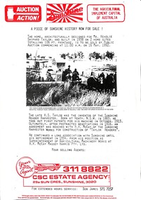 Pamphlet - 129 Durham Road Sunshine House Auction Pamphlet, CSC Estate Agency, 1992