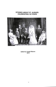 Document - Stories About St. Albans Celebrating 125 Years, Joseph "Joe" Ribarow, 2018 Revised and reprinted