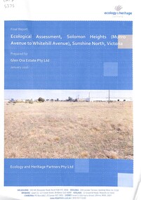 Document - Solomon Heights Ecological Assessment Final Report, Ecology and Heritage Partners Pty Ltd, 22nd January 2016