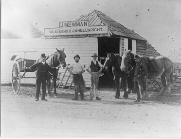 Photograph - J Newman blacksmith and wheelwright, circa 1980