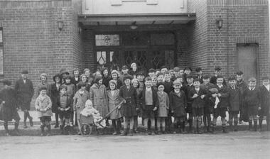 Photograph - Children and Sunshine Picture Theatre, 1940s
