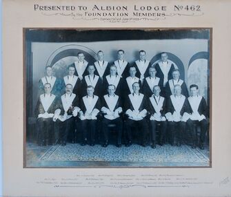 Photograph - Members of Albion Lodge No. 462, 1929
