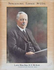 Artwork, other - Sunshine Loage No 226 H.V. McKay - Foundation Master Portrait, Ward Symons Studios, 1920