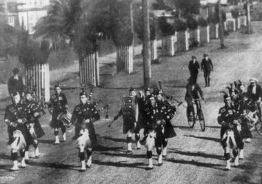 Photograph - The old Harvester Highland pipe band photo, [1920s]