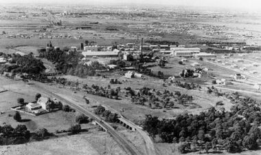 Photograph - Aerial view ICI factory, [circa 1950s]