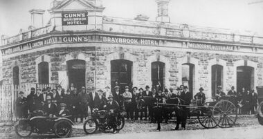 Photograph - Braybrook Hotel built in bluestone with veranda, circa 1927