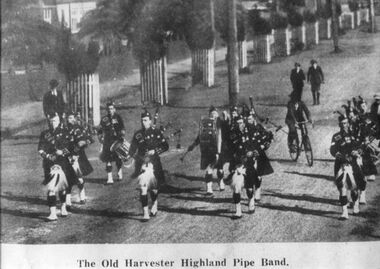 Photograph - The Old Harvester Pipe Band, 1920