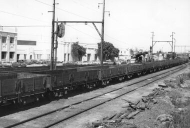 Photograph - Trucks loading into HV McKay factory, 1960