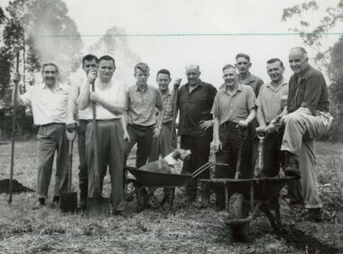Photograph - Sunshine Rotary Club Working bee at Ashbourne Camp, 1960