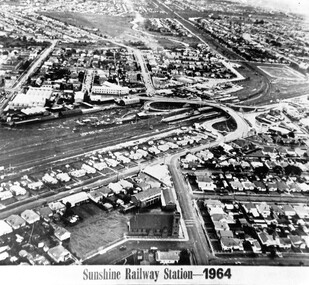 Photograph - Sunshine Railway Station 1964 Aerial Photo, 1964