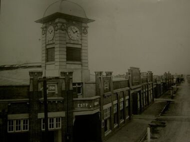 Photograph - H.V. McKay factory facade & clock tower 1921 Photograph, circa 1921