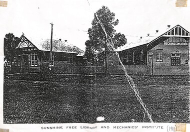 Photograph - Sunshine Library and Mechanics Institute Hampshire Road Sunshine C1918, circa 1918