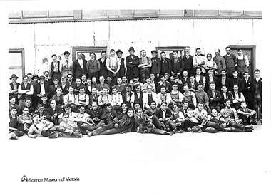 Postcard - Group portrait of McKays workers