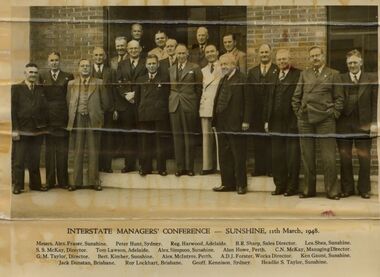Photograph - HV McKays managers conference 1948, 1948