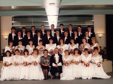 Photograph - Photograph of a debutante set and Mayor Cr Jerry OConnor, [1987-88]