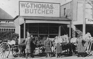 Photograph - William George Thomas Butcher Shop Hampshire Road Sunshine C1927, 1992