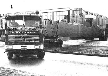 Photograph - Deer Park Engineering Co Long load transport, 1967