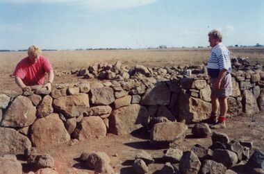 Photograph - Dry stone wall building, 1993