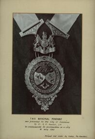 Photograph - Mayoral Pendant to commemorate it's proclamation as a City 1951 Photograph, 1951