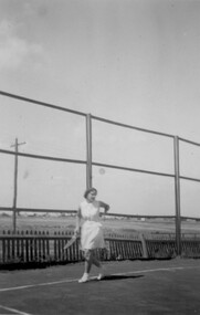 Photograph - Tennis players Methodist Church Tennis Court Devonshire Road Sunshine, late 1940s