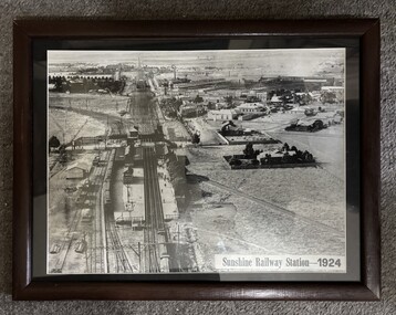 Photograph - Aerial view of Sunshine Railway Station 1924, 1924