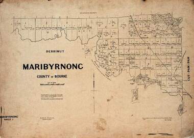 Map - Maribyrnong, County of Bourke Map, Department of Lands and Survey, 1957