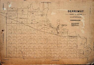 Map - Derrimut, County of Bourke Map, Department of Lands and Survey, circa 1950s