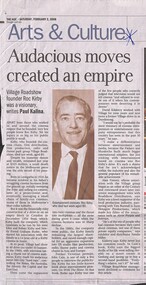 Article - Obituary - Roc Kirby, Kalina, Peter, 2/02/2008 12:00:00 AM