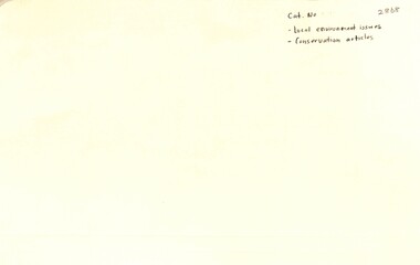 Archive - Local Envirorment Issues Conservation Articles Sunshine history collection of articles 1989 to 1999