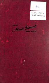 Administrative record - Sunshine District Tennis Association Match and Permit Meetings Minute Book 1970 to 1973, 1970 - 1973