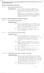 Administrative record - City of Sunshine - Commissioner Mr Alexander "Alex" George Gillon Collection 1976 - 1982 - Matters arising from agenda and forward planning committee held on 24th July 1978, City of Sunshine, 24/07/1978