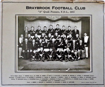 Photograph - Braybrook Football Club 1955 Team Photo, 1955