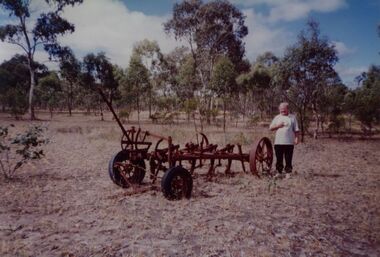 Photograph - Stump Jump farm plough at Mt Zero on 25 March 1997, Rigg, Mr T