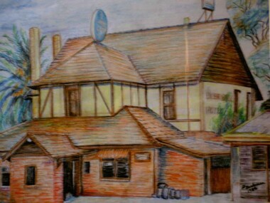 Drawing - Deer Park Hotel Sketch, 1986-91