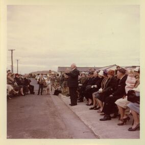 Photograph - Mayor Dobson addressing opening of 'House of Happiness, Jackson, J.A, 23.06.1961