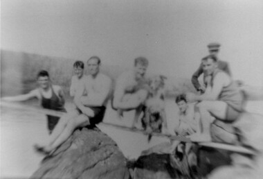 Photograph - Kororoit Creek swimmers 1920s
