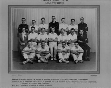 Photograph - Albion Cricket Club premiers season 1954 to 1955, Anolds Studio, 1955